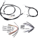 (image for) Burly Brand Black Handlebar Cable/Line Install Kit, For 14" Ape hanger bar