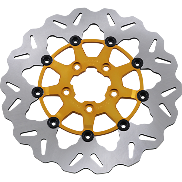 (image for) GBRAKES Full-floating Front Rotor, Gold Carrier