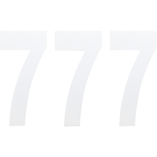 (image for) FACTORY EFFEX Standard Numbers - 6" White - No. 7