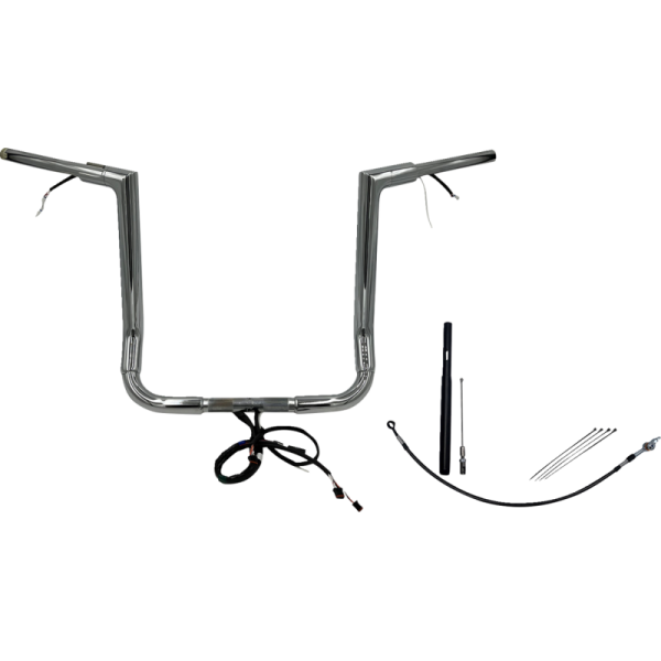 (image for) Fat Baggers Flat Top EZ Install Handlebar 16" Chrome