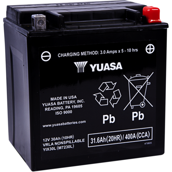 (image for) Yuasa AGM Maintenance-Free Battery YIX30L (Factory-Activated)