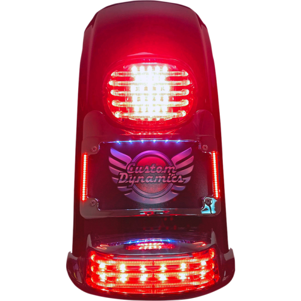Custom Dynamics Turn Signal Eliminator with Tri-Radius Illuminated Plate Frame