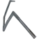(image for) 1 1/4" EZ Install Flat Top Handlebars - Chrome, 12" Rise