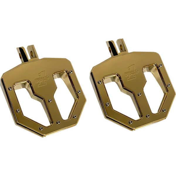 (image for) PRO-ONE PERF.MFG. BMX Billet Footpegs M-Eight Gold