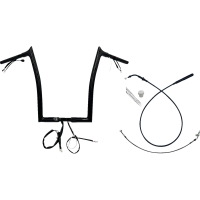 (image for) Gloss Black 16" Pointed Top Handlebar Kit