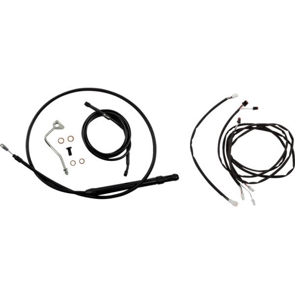 (image for) Burly Brand Ape Hanger Install Kit - Black Vinyl