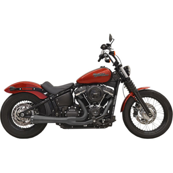 (image for) BASSANI XHAUST Road Rage 2-Into-1 System (Black, Short)