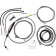 (image for) LA Choppers Complete Cable Kit with Wiring, Stainless Braided, 15"-17" Handlebars