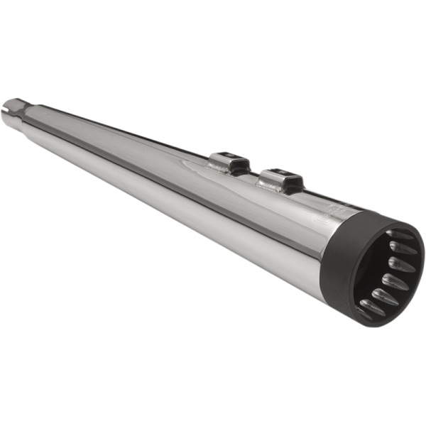 (image for) BASSANI XHAUST 4" DNT Megaphone Muffler Chrome w/ Black End Cap