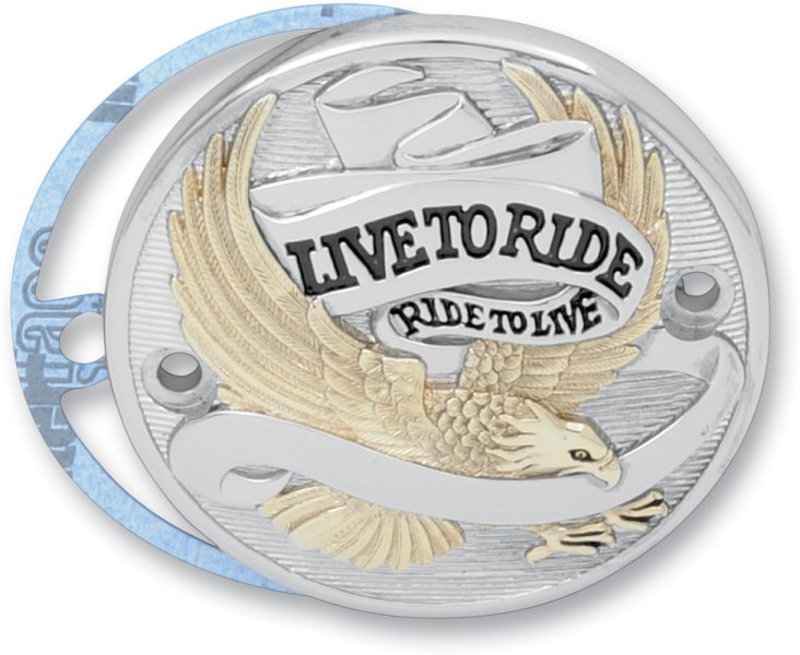 (image for) Drag Specialties 'Live To Ride' Points Cover (Gold)