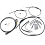 (image for) Burly Brand Black Handlebar Cable/Line Install Kit, For 12" Ape hanger bar