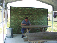 (image for) 8' W x 10' L Mesh Tarp, Camouflage