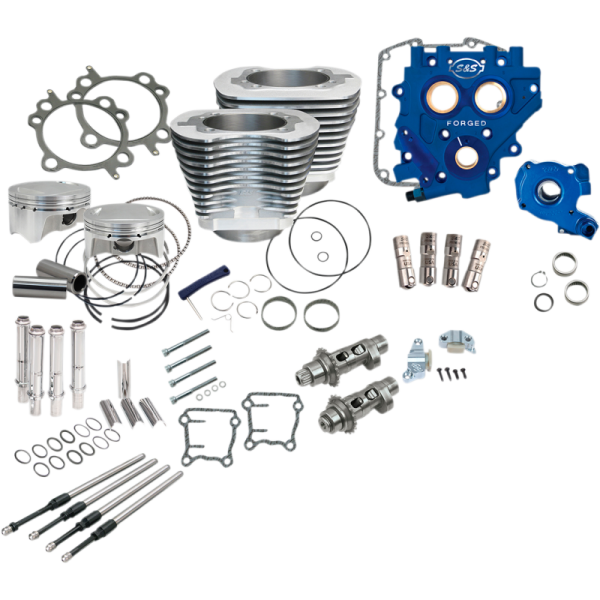 (image for) S&S CYCLE S&S 110" Power Package - Silver, Chain Drive