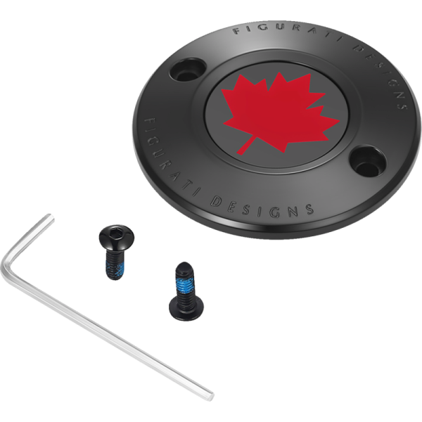 (image for) FIGURATI DESIGNS Timing Cover Black w/ red maple leaf