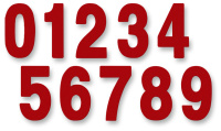 (image for) Pro Numbers - 7" Red - No. 6