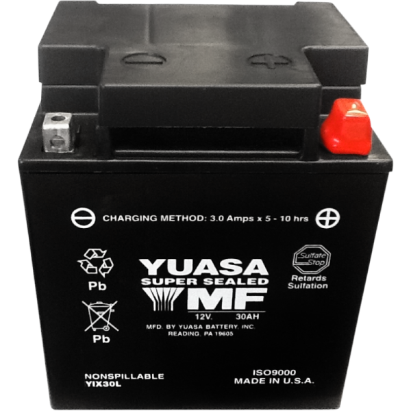 (image for) Yuasa AGM Maintenance-Free Battery YIX30L-PW (Factory-Activated)