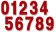 (image for) Pro Numbers - 7" Red - No. 3