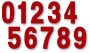 (image for) Pro Numbers - 7" Red - No. 3