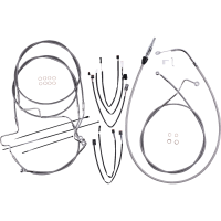 (image for) XR Stainless w/ Chrome Fittings DOT Handlebar Installation Kit, 12"-14" Apes