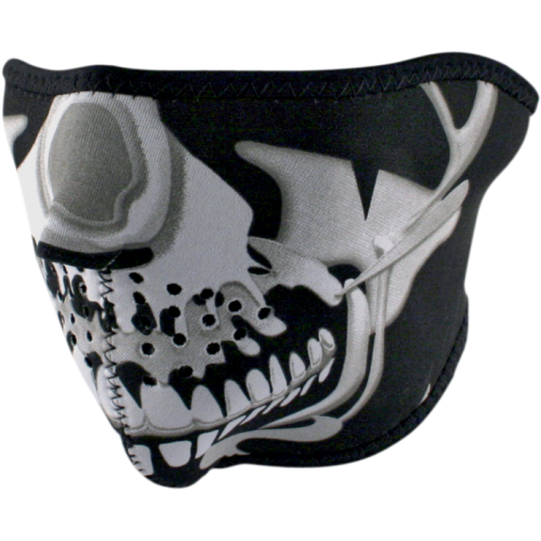 (image for) Zan Headgear Neoprene Half Mask - Chrome skull