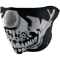 (image for) Neoprene Half Mask - Chrome skull