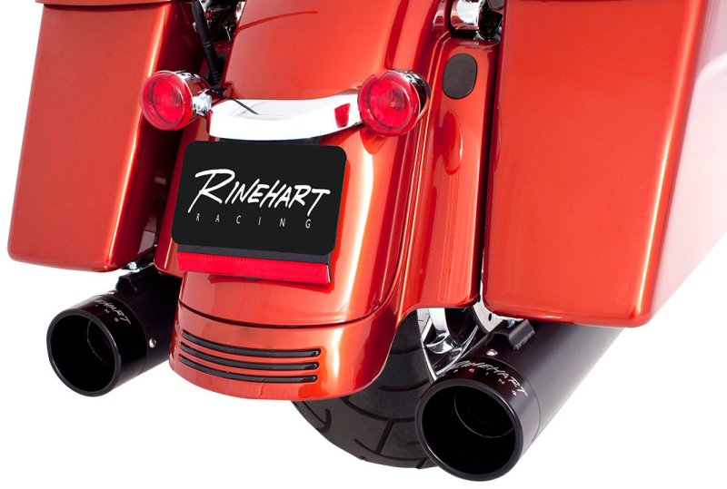 (image for) Rinehart Racing 4" Slip-On Mufflers, Black with Black End Caps