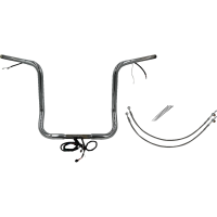 (image for) Pre-Wired EZ Install 1 1/4" Round Top Handlebar Chrome 16" Rise