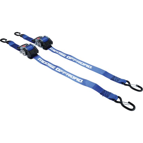 (image for) Moose Racing Retractable Ratchet Straps, Blue