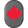 (image for) Right Rear Antenna Cover - Black w/ maple leaf
