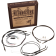 (image for) Burly Brand Black Handlebar Cable/Line Install Kit, For 16" Ape hanger bar