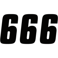 (image for) Factory Numbers - 4" Black - No. 6