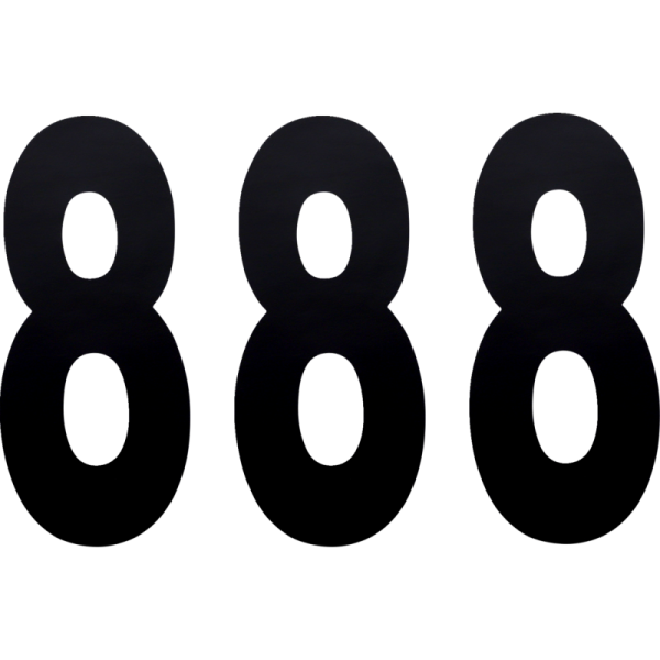(image for) FACTORY EFFEX Standard Numbers - 8" Black - No. 8