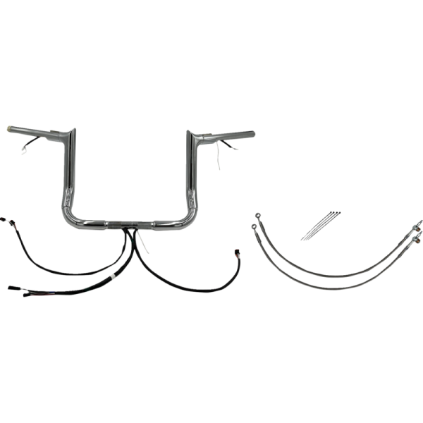 (image for) EZ Install Handlebar Kit Chrome 12" Rise