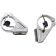 (image for) Rectangle Fork Mount LED Turn Signals - Chrome, Smoked Lenses (41mm)