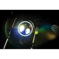 (image for) Kuryakyn 5 3/4" Orbit Prism LED Headlight with Bluetooth Halo