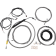 (image for) LA Choppers Plug-and-Play Complete Cable Kit, Stainless Braided, 15"-17" Handlebars