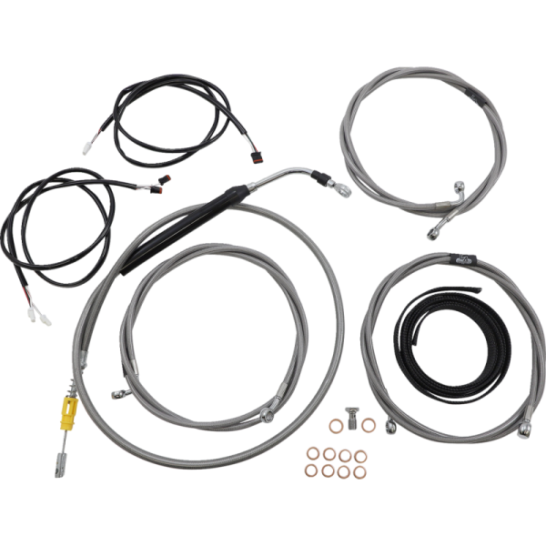 (image for) LA Choppers Stainless Plug-and-Play Cable Kit (15-17in Bars)