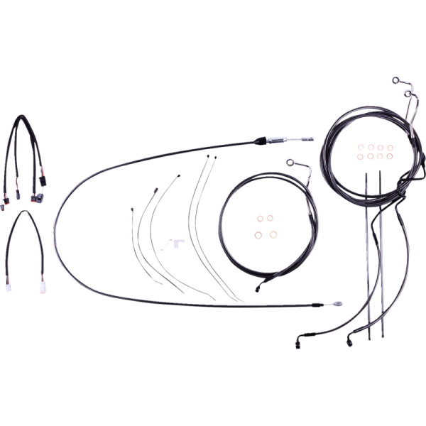 (image for) MAGNUM Black Pearl Designer DOT Handlebar Kit - 18-20 in. Apes