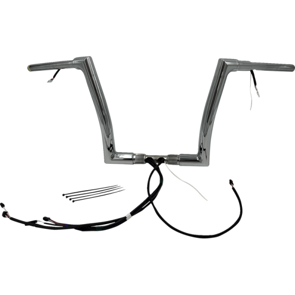 (image for) Fat Baggers Flat Top EZ Install Handlebar 12" Chrome