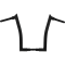 (image for) 1 1/2" EZ Install Pointed Top Handlebar - Black, 16" End Rise