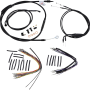 (image for) Burly Brand Black Handlebar Cable/Line Install Kit, For 14" Ape hanger bar