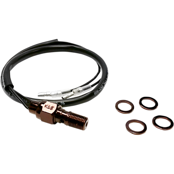 (image for) K&S TECHNOLOGIES Hydraulic Brake Light Switch, Single Bleed, 10mm x 1.25mm - Black