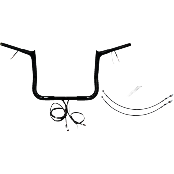 (image for) EZ Install Gloss Black 12" Pointed Top Handlebar Kit