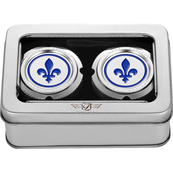 (image for) FIGURATI DESIGNS Axle Nut Cover Mirror w/ Fleur-de-lis