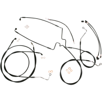 (image for) XR Black w/ Black Fittings DOT Handlebar Installation Kit, 15"-17" Apes