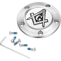 (image for) Timing Cover Mirror polished w/ Masonic emblem