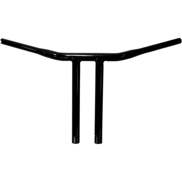 (image for) Drag Specialties Buffalo Bars 12” T-Bar (Straight Risers) - Gloss Black