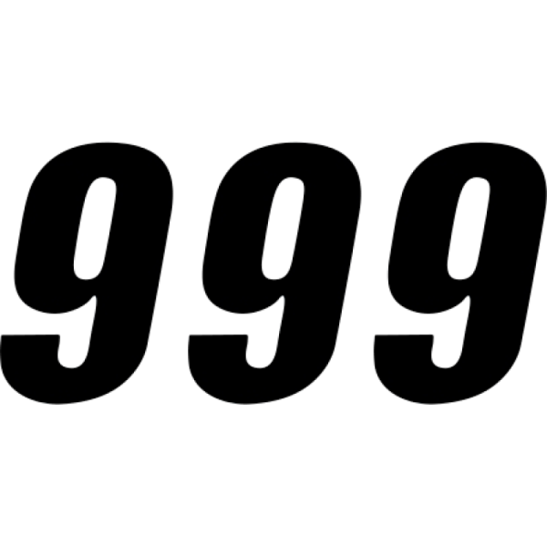 (image for) D'COR VISUALS SX Series Numbers - 6" Black - No. 9