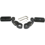 (image for) Rivco Highway Pegs with 2 1/2" Mounting Arms - Matte Black, w/ Ribbed Pegs