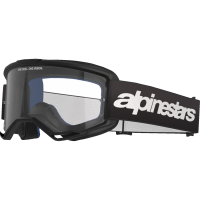 (image for) Alpinestars Vision 3 Goggle, Wordmark Black/Black with Clear Lens